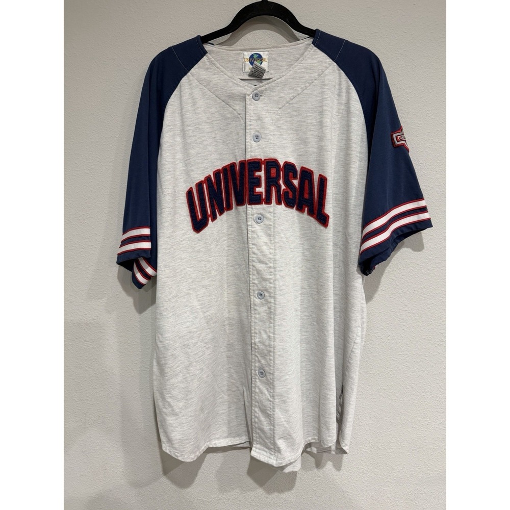 Vintage 90s‎ Universal Studios Baseball Jersey Embroidered Size 2XL